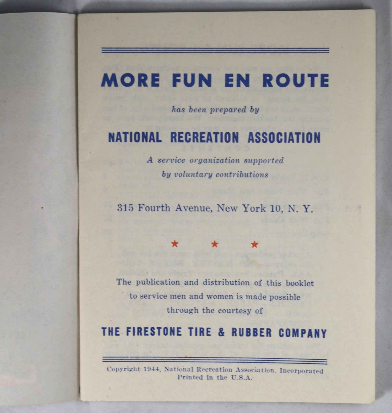 WW2 US Armed Forces puzzle book from Firestone Corp.1944