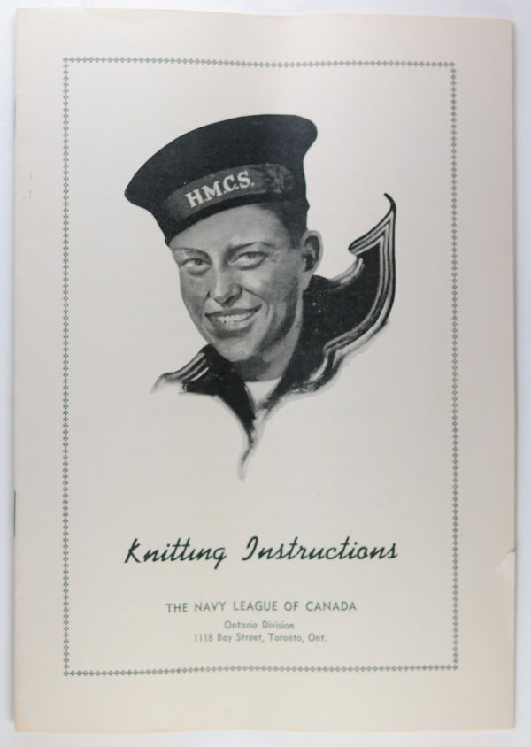 WW2 knitting instructions, garments for Canadian sailors c.1940