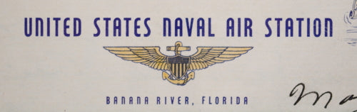 WW2 letter Donald Duck letterhead Banana River FL Naval Air Station #1