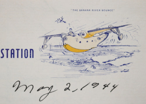 WW2 letter Donald Duck letterhead Banana River FL Naval Air Station #1