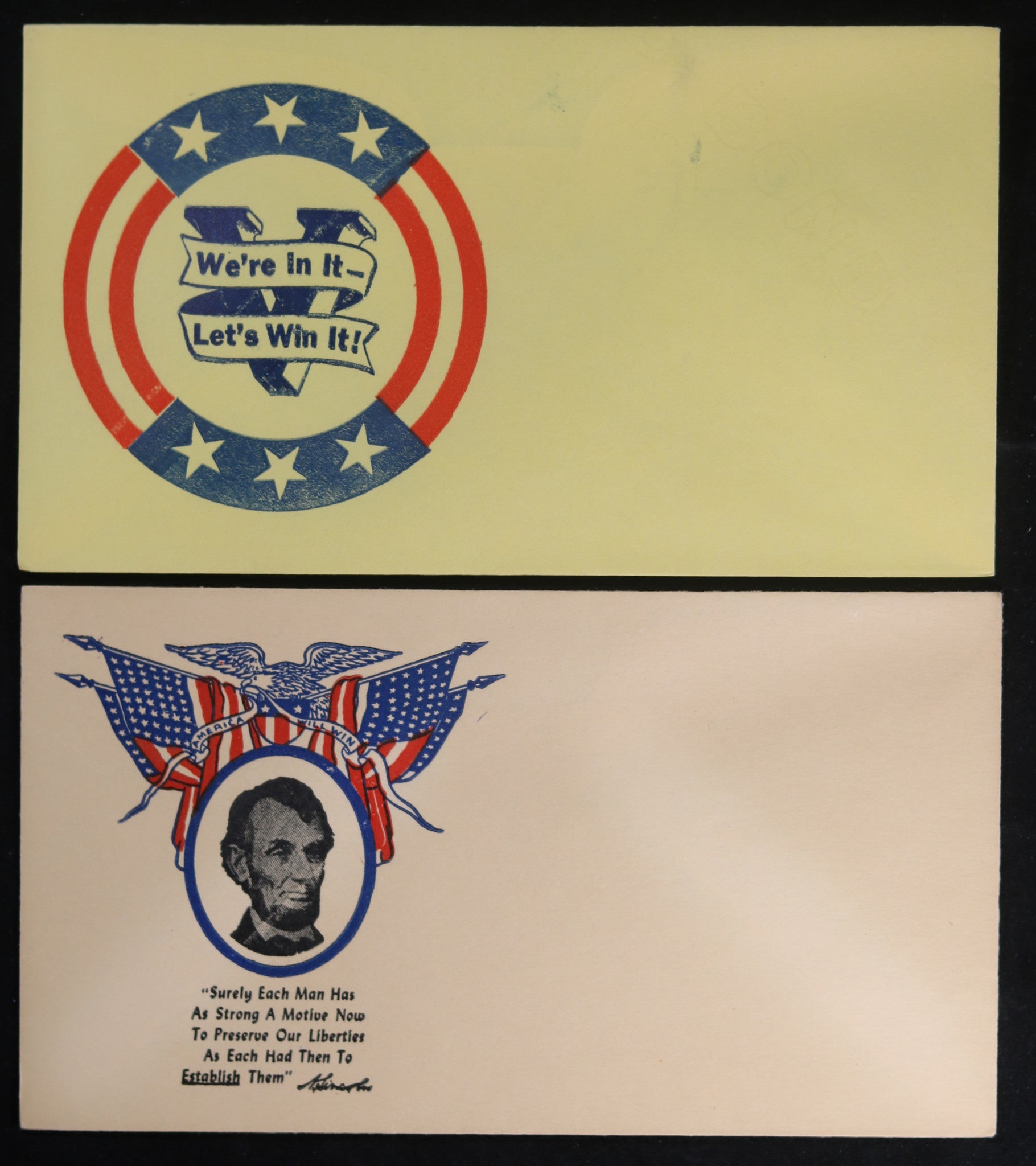 WW2 lot of 8 USA unused patriotic covers WW2 lot of 8 USA unused patriotic covers