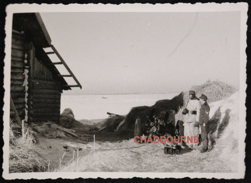 WW2 photo of German artillery position in Russia winter of 1943