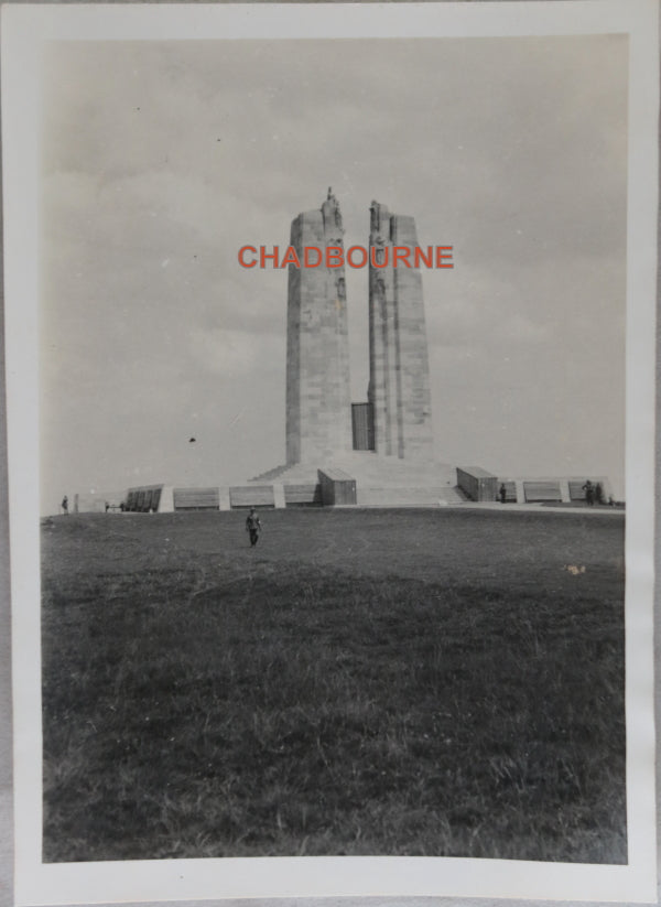 WW2 photo of German soldiers at Vimy Memorial, France c.1940