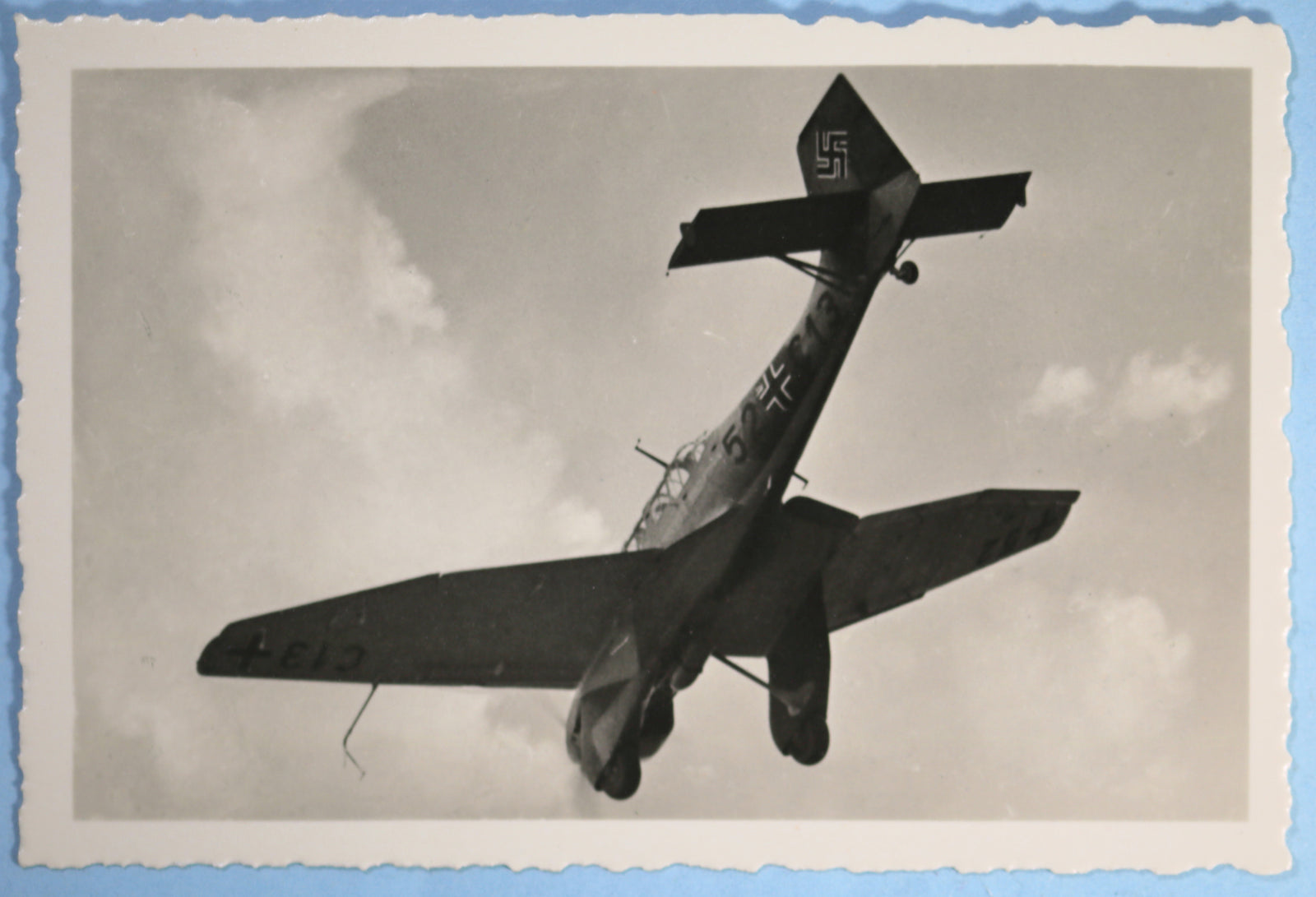 WW2 propaganda photo of German JU 87 Stuka diving