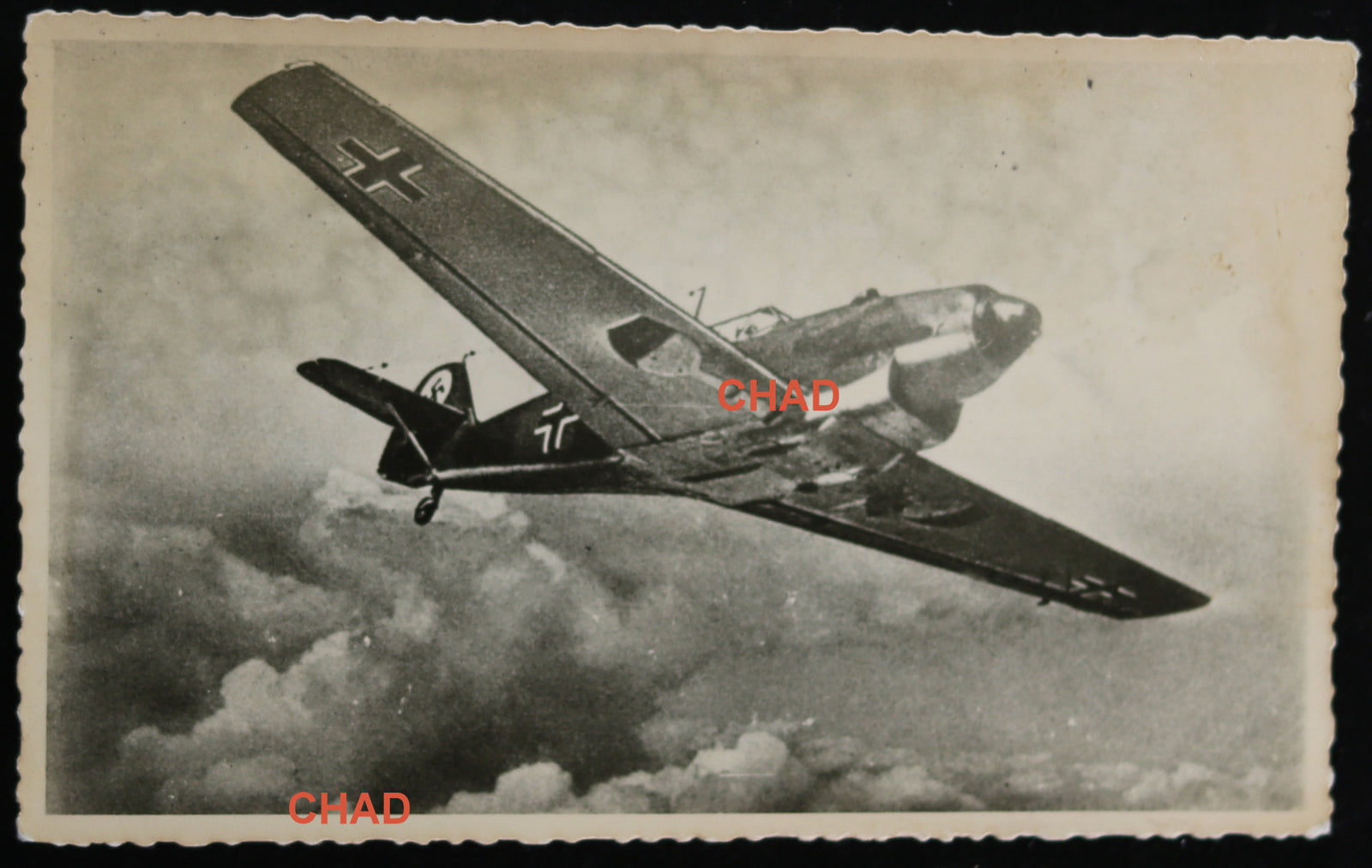 WW2 propaganda photo of German Messerschmidt fighter