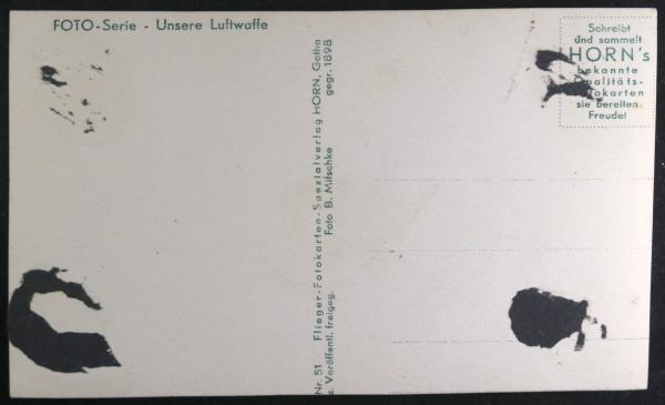  WW2 set of two photo postcards of German planes