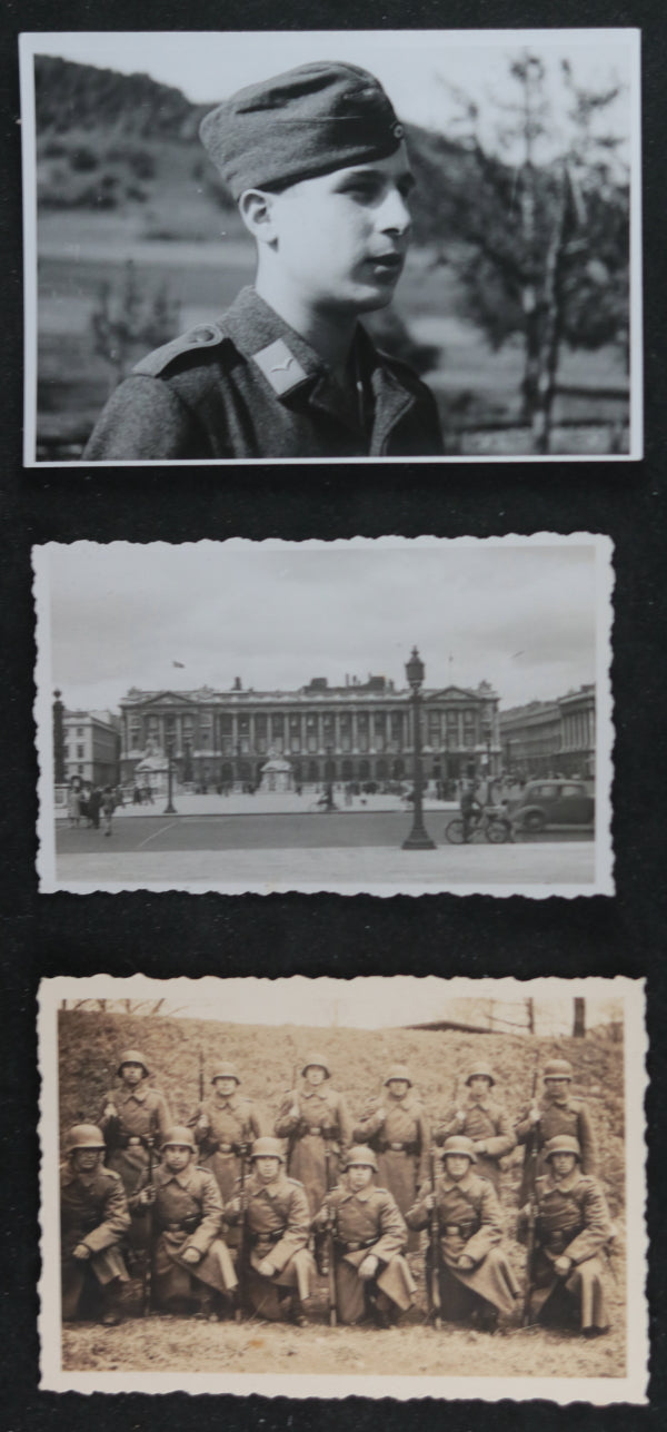 WW2 lot of 3 photos (Germans soldiers, Luftwaffe, Paris)
