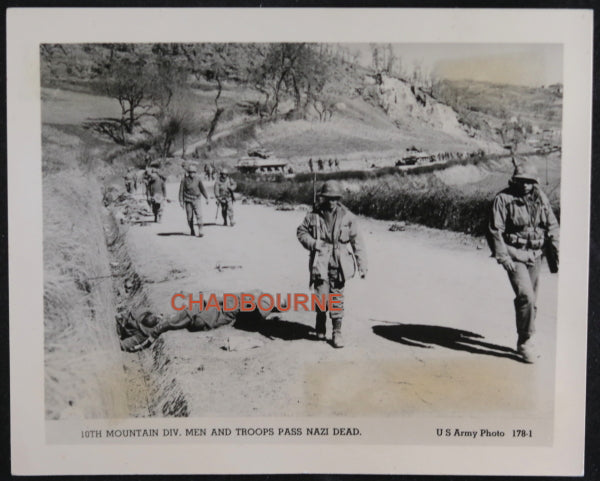 WW2 set of four USA Army press photos ItalyJapan c. 1945