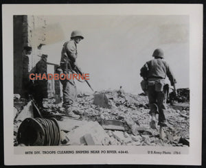 WW2 set of four USA Army press photos ItalyJapan c. 1945