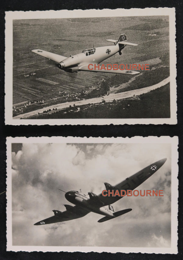 WW2 three propaganda photos of German airplanes