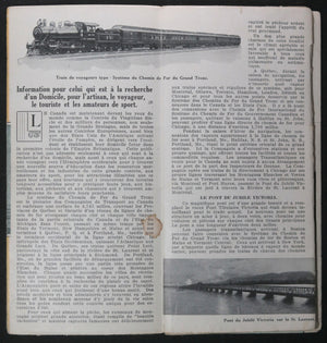 c.1908 France Canada brochure Chemins Fer GTR 'A TRAVERS L’ATLANTIQUE'