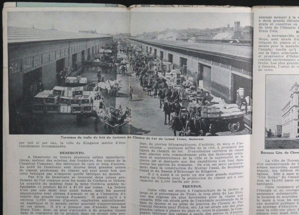 c.1908 France Canada brochure Chemins Fer GTR 'A TRAVERS L’ATLANTIQUE'
