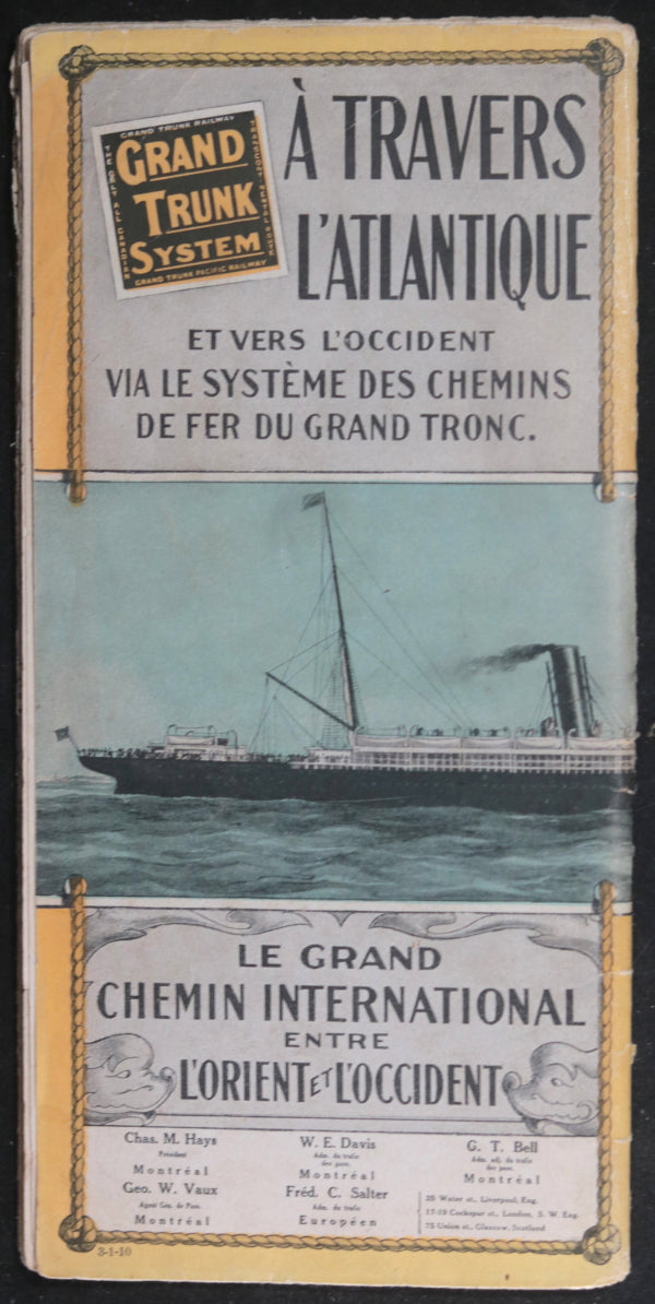 c.1908 France Canada brochure Chemins Fer GTR 'A TRAVERS L’ATLANTIQUE'