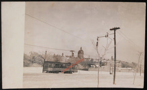 c.1910 Montréal carte postale tramway électrique Avenue du Parc