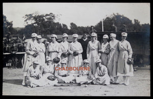 c.1920 American YMCA  women’s baseball team in Coblenz Germany