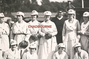 c.1920 American YMCA  women’s baseball team in Coblenz Germany