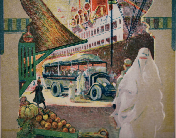 c.1920 tourisme auto-circuit nord-Africain Cie. Gle. Transatlantique