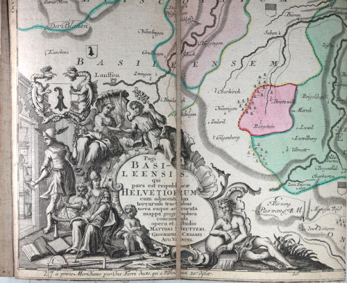 c. 1780 Seutter and Lotter map of Basel and canton, Switzerland 