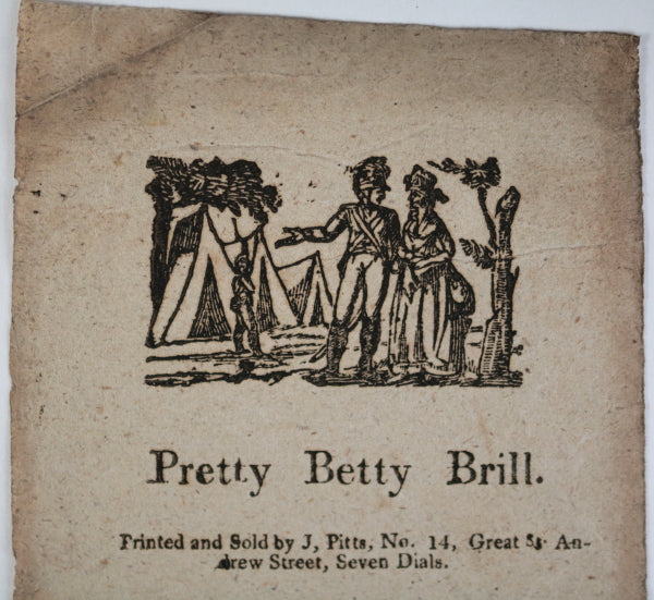 c. 1810 London UK broadside ballad sheet ‘The Tidy One” by J. Pitts 