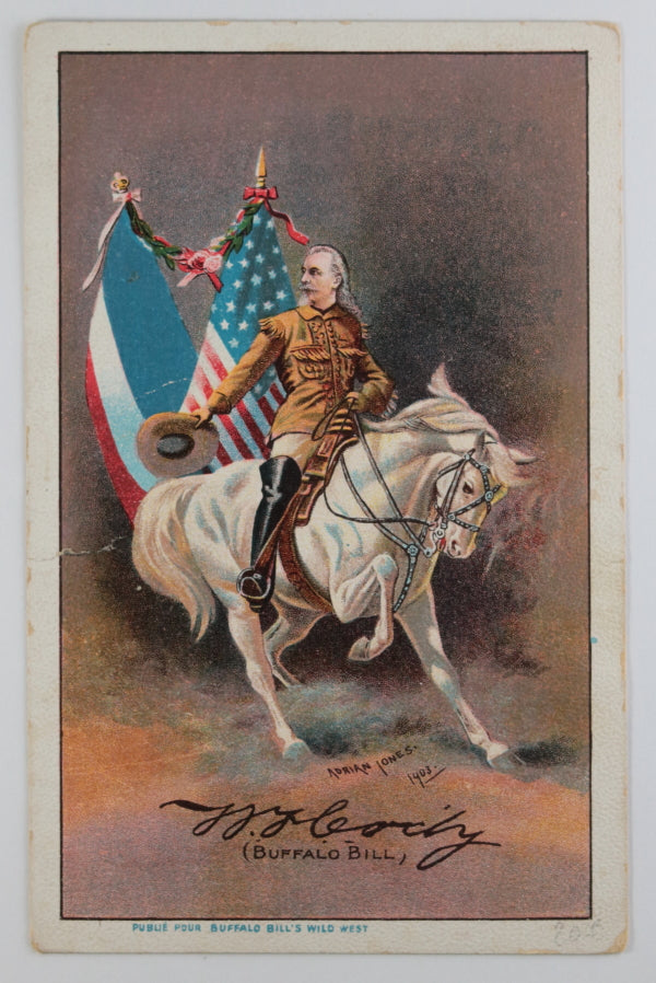 c. 1905 French postcard issued during Buffalo Bill’s tour of France