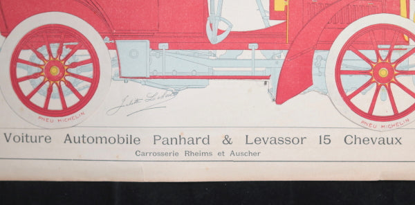 c. 1905 dessin anatomique Automobile Panhard, Juliette Lockert Paris c. 1905 dessin anatomique Automobile Panhard, Juliette Lockert Paris