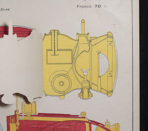 c. 1905 dessin anatomique Automobile Panhard, Juliette Lockert Paris