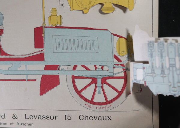 c. 1905 dessin anatomique Automobile Panhard, Juliette Lockert Paris c. 1905 dessin anatomique Automobile Panhard, Juliette Lockert Paris
